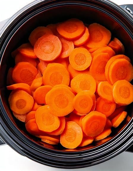 Put raw sliced carrots in a slow cooker with these 3 ingredients. It’s the perfect winter side.