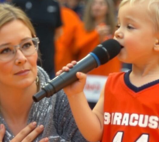 In front of an audience of more than 6,000, a 3-year-old boy sang the entire hymn