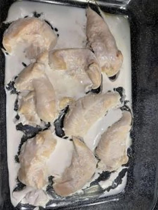 What is this white stuff that comes out of chicken when I bake it? It’s NOT fat! It’s from Costco and supposedly organic. The white substance is rubbery!!