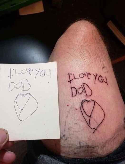 Dad tattoos daughter’s last drawing on himself after she di3s of ca’ncer