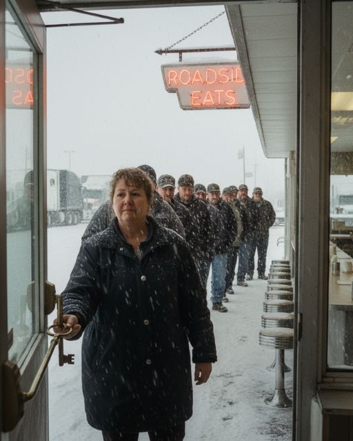 SHE UNLOCKED HER DINER FOR 12 STRANDED TRUCKERS IN A BLIZZARD!