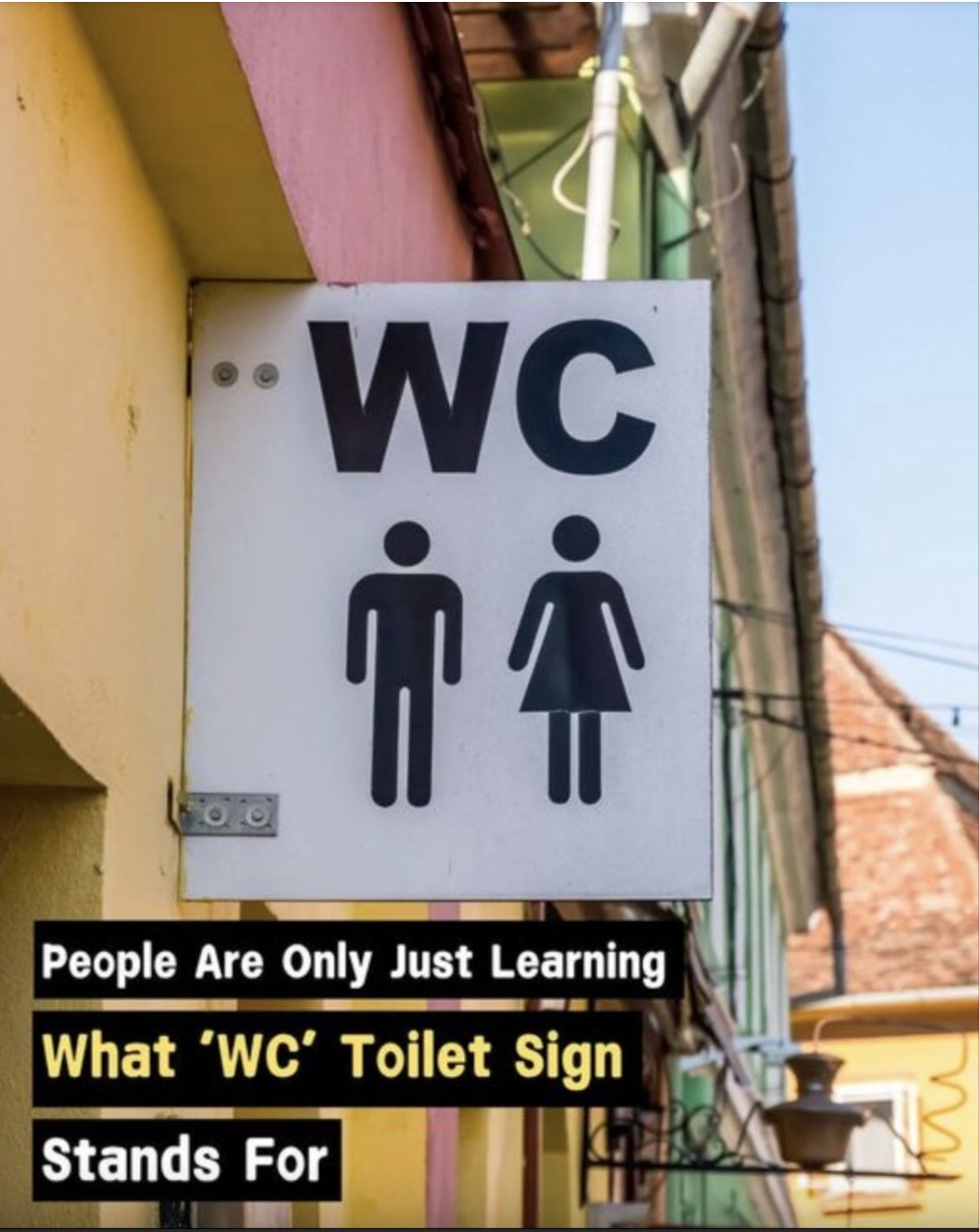 Meaning behind the ‘WC’ sign outside bathrooms