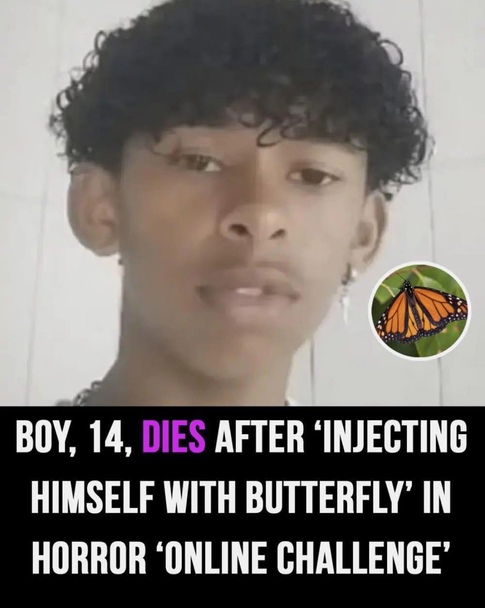 Boy, 14, D!es After Injecting Himself With Butterfly In Viral Online Challenge