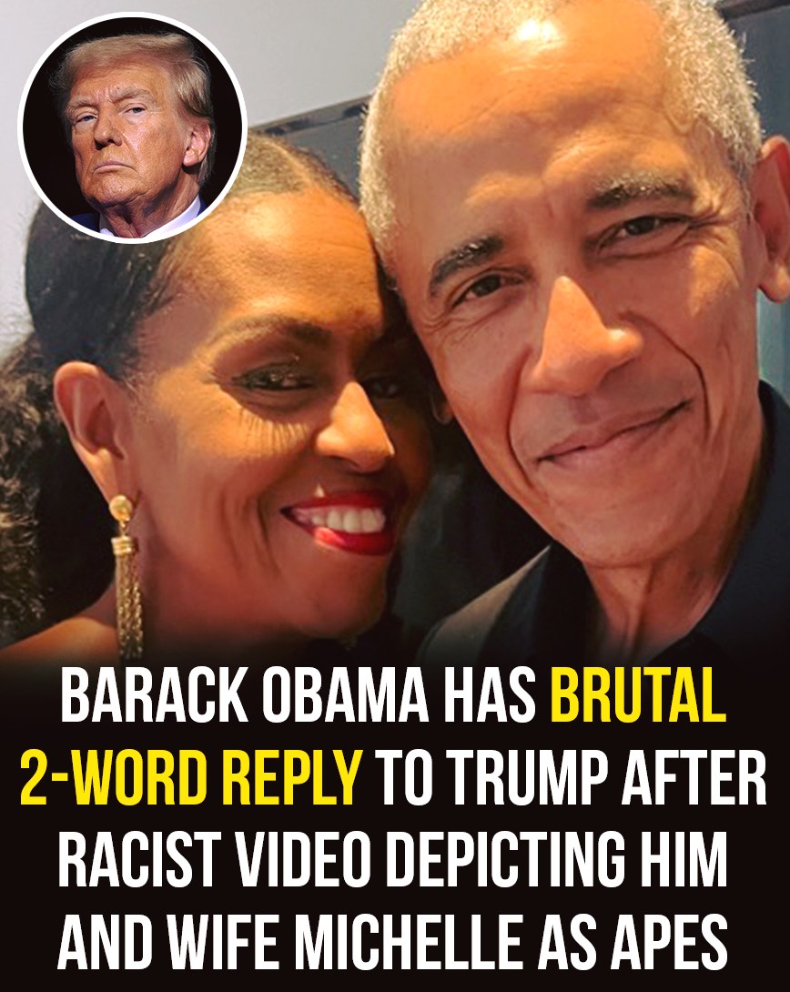Barack Obamaโs brutal reply to Trump after racist video depicting him and Michelle as apes
