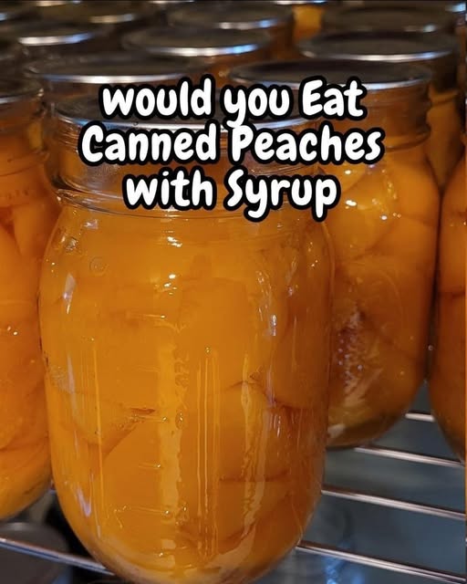 Canned Peaches with Syrup