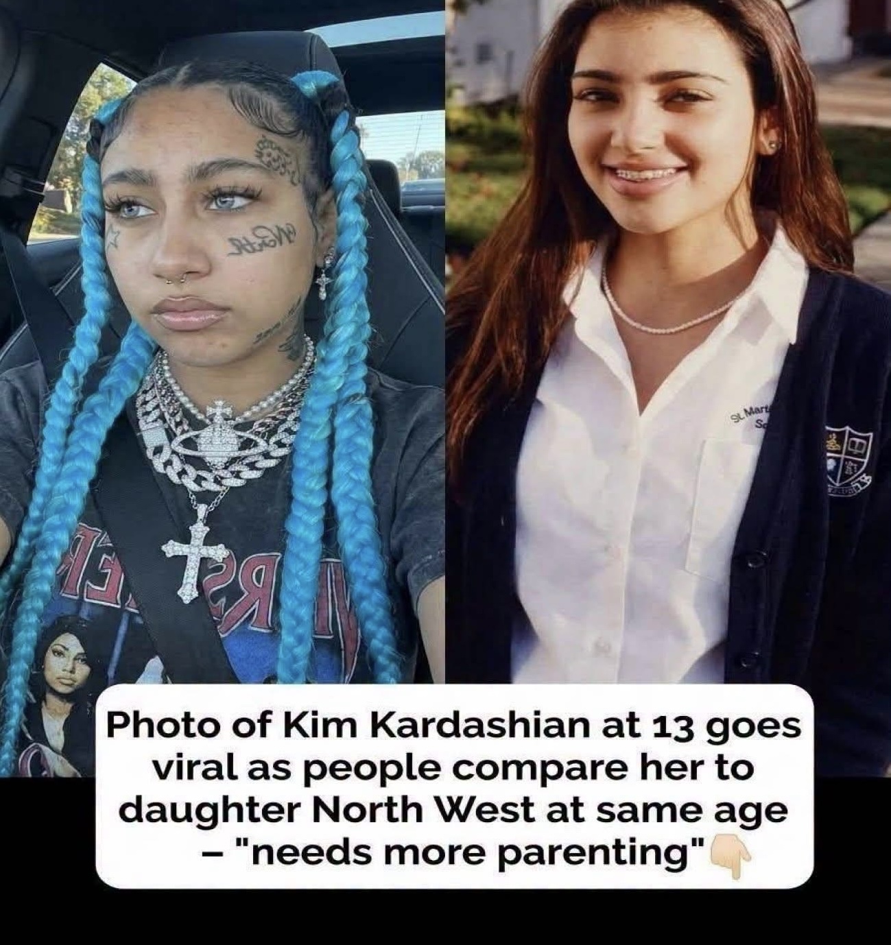 Photo of K!m Kardashian at 13 sparks debate on North West’s appearance