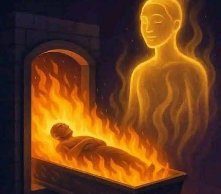 What happens to the soul when the body is cremated?